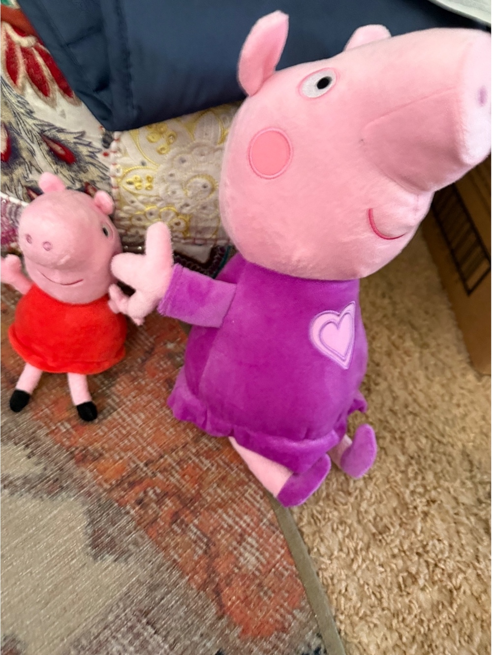 Peppa pig bundle of 2 ballerina red  Hasbro dolls stuffed